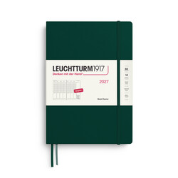 LEUCHTTURM 1917 Forest Green, agenda planificateur Semainier Composition (B5) 2027, Anglais