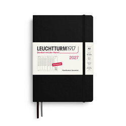 LEUCHTTURM 1917 Noir, agenda planificateur Semainier Medium (A5) 2027, Français
