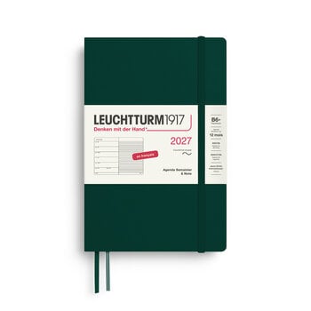 LEUCHTTURM 1917 Forest Green, Agenda Semainier & Carnet de notes Paperback (B6+) 2027, Couverture souple, Français