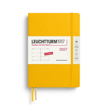 LEUCHTTURM 1917 Sunflower, Agenda Semainier horizontal Medium (A5) 2027, Français