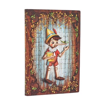 PAPERBLANKS Agenda semainier horizontal Couverture souple 2027 Carlo Collodi, Pinocchio Mini
