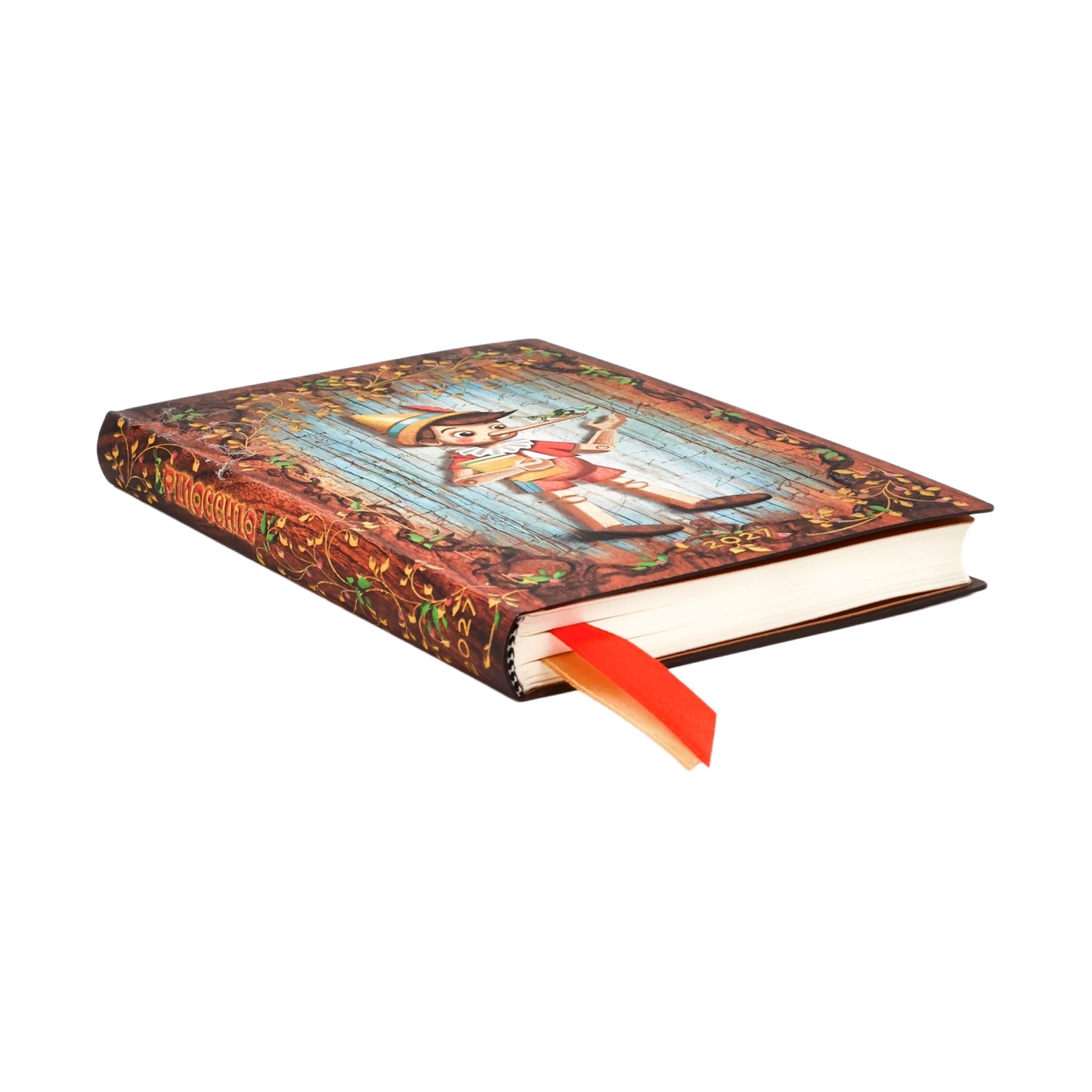 PAPERBLANKS Agenda semainier vertical Couverture souple 2027 Carlo Collodi, Pinocchio Mini
