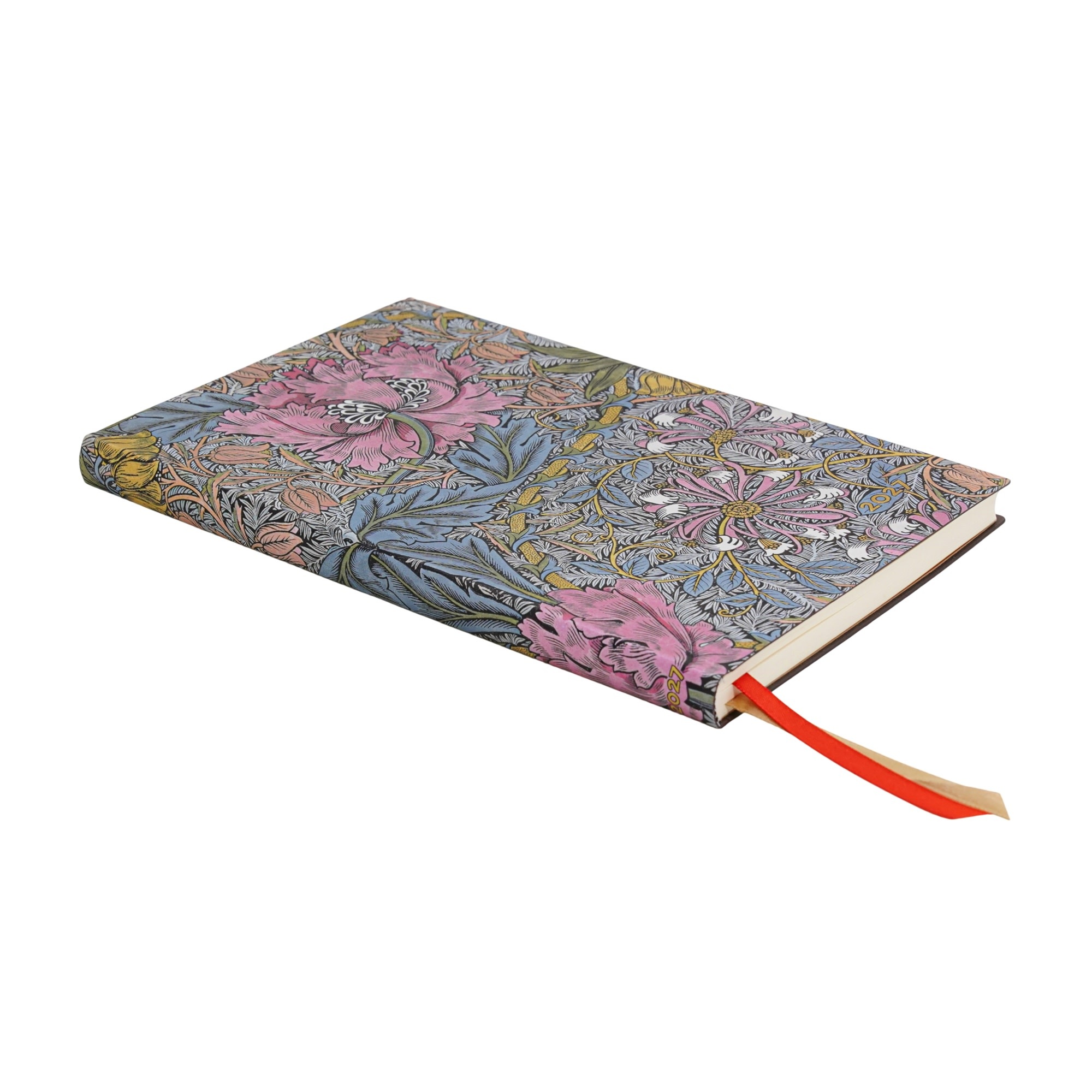 PAPERBLANKS Agenda Journalier Couverture rigide 2027 Morris Chèvrefeuille Rose Mini