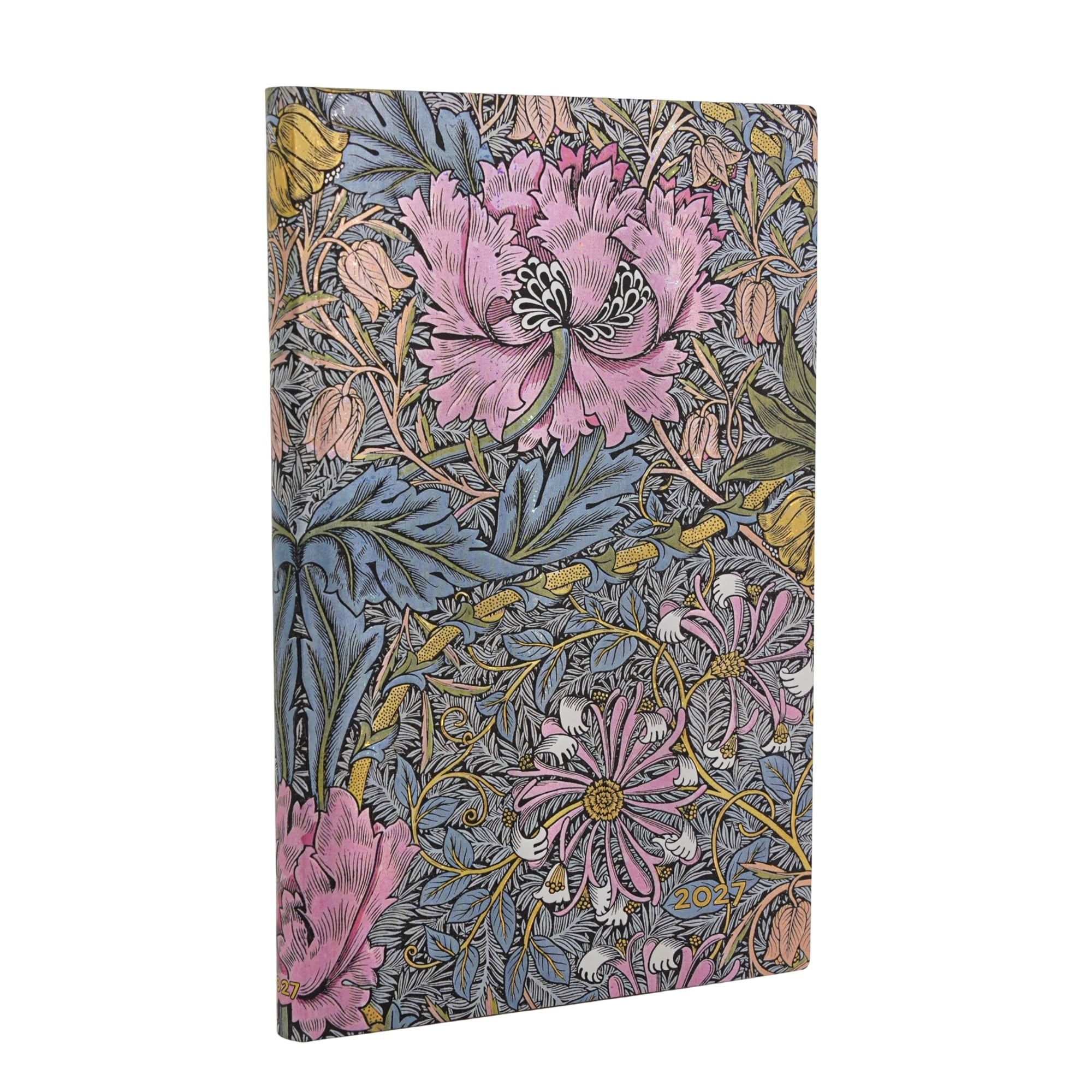 PAPERBLANKS Agenda Journalier Couverture rigide 2027 Morris Chèvrefeuille Rose Mini