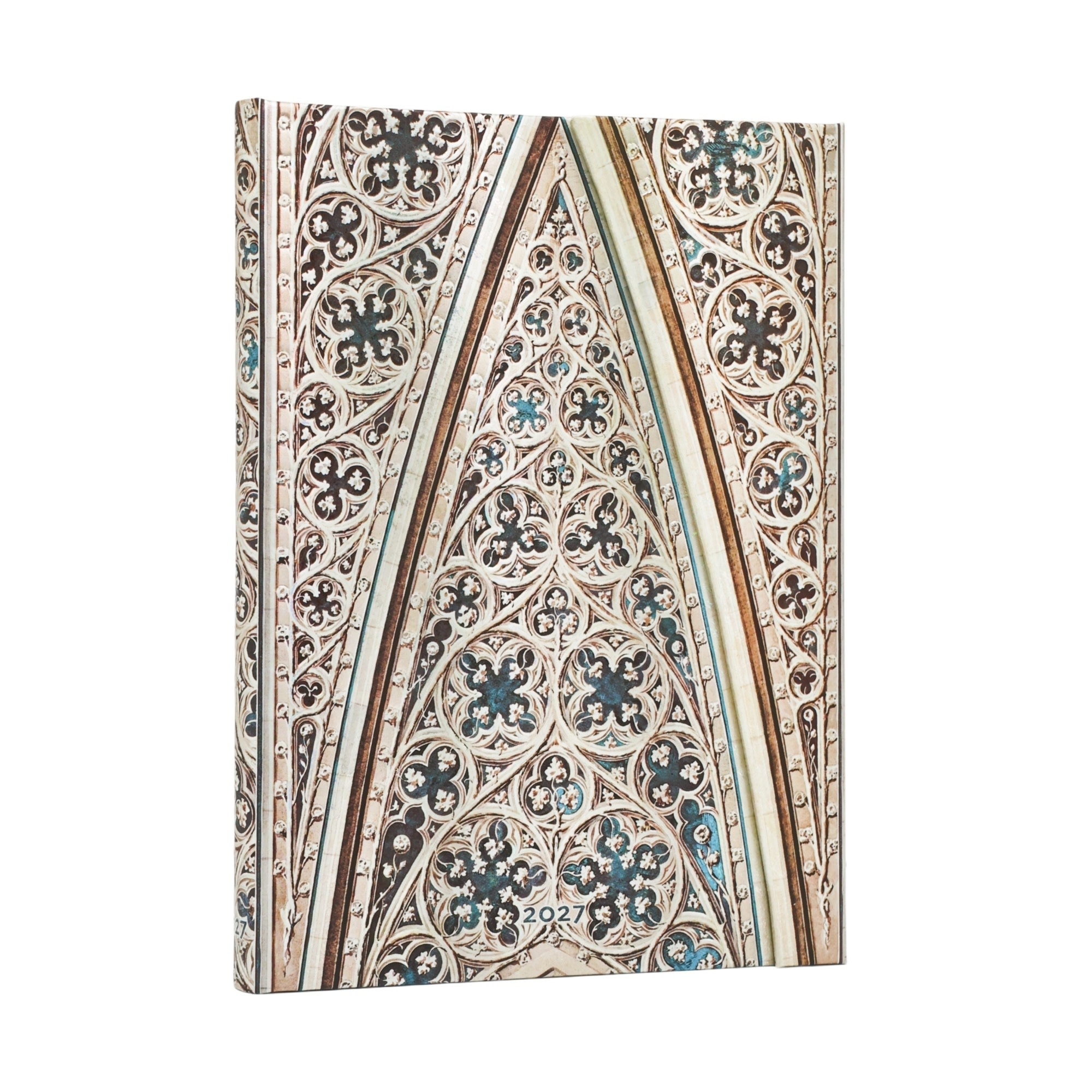 PAPERBLANKS Agenda semainier vertical Couverture rigide 2027 Voûte de la Cathédrale de Milan Midi