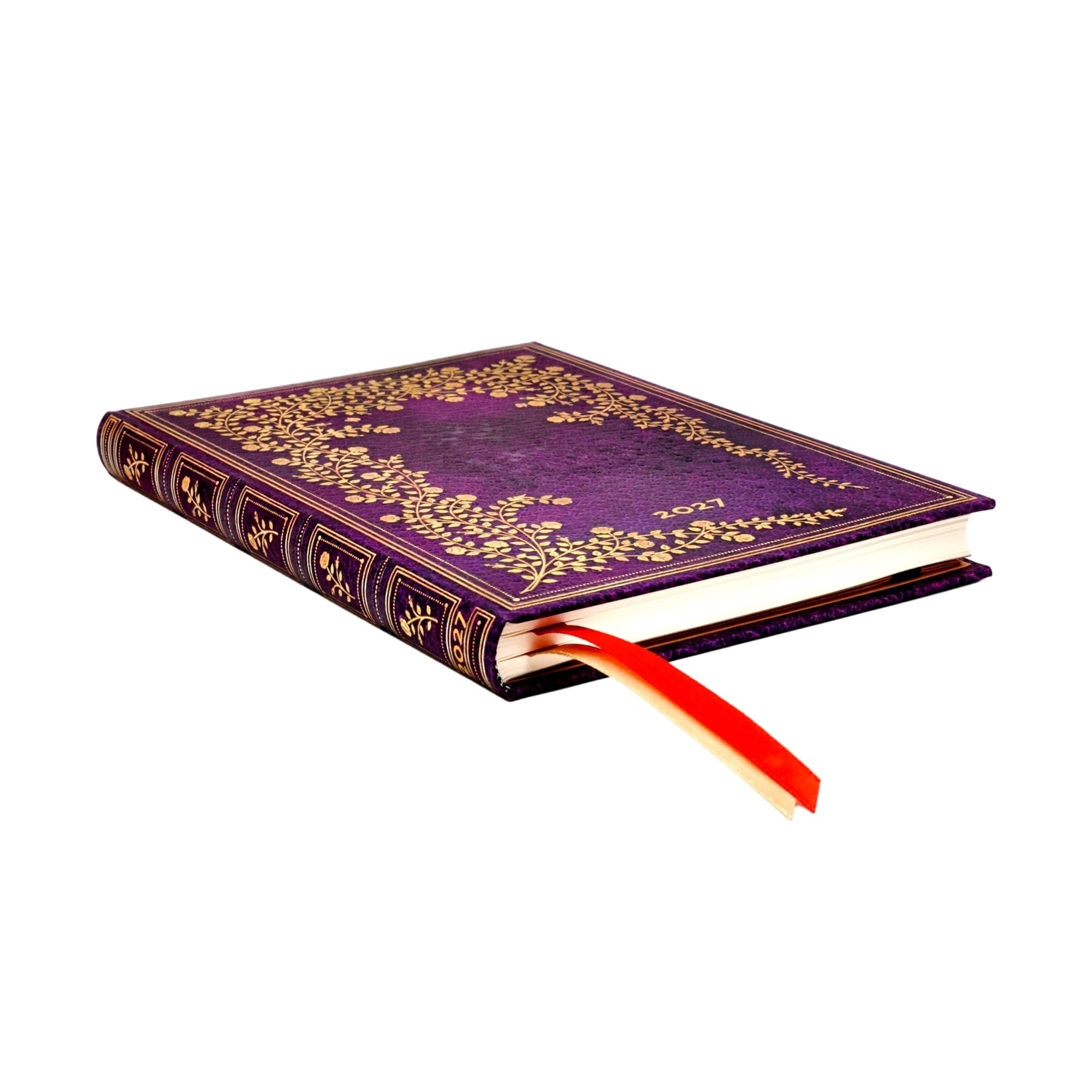 PAPERBLANKS Agenda semainier horizontal Couverture rigide 2027 Rose de New York Midi