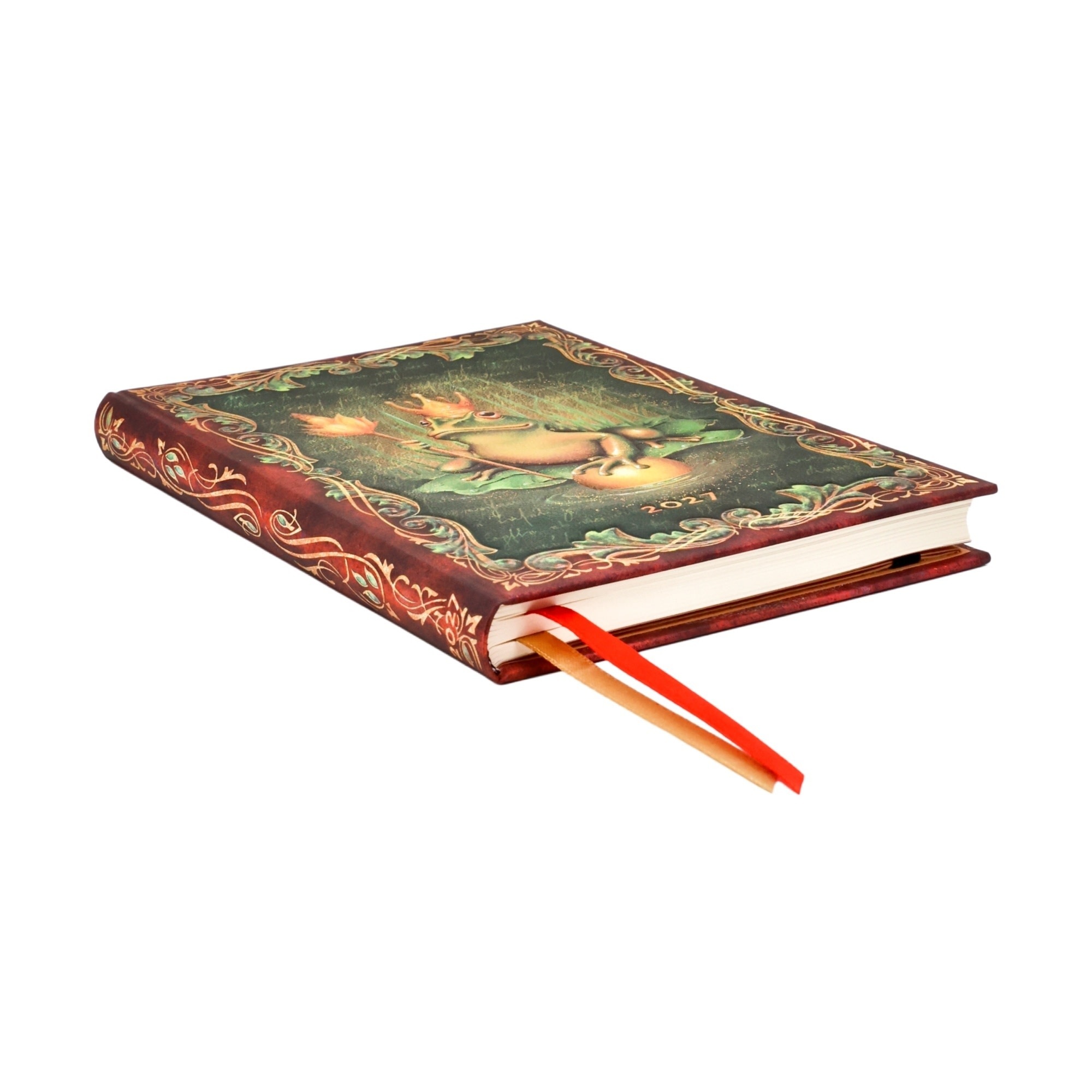 PAPERBLANKS Agenda semainier vertical Couverture rigide 2027 Les Frères Grimm, Le Roi Grenouille Midi
