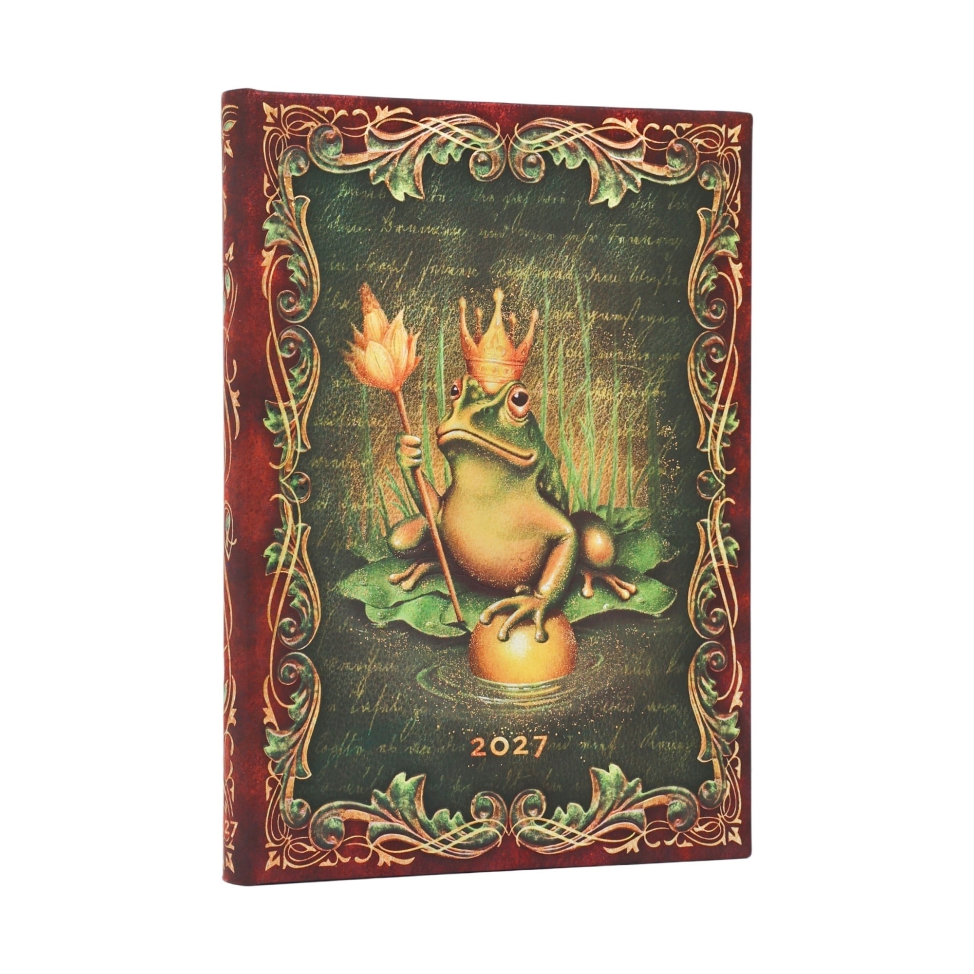 PAPERBLANKS Agenda semainier vertical Couverture rigide 2027 Les Frères Grimm, Le Roi Grenouille Midi