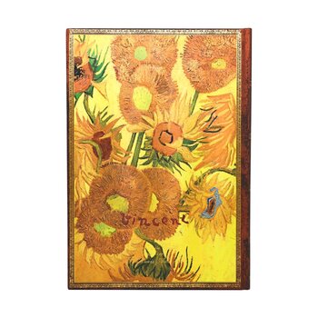 PAPERBLANKS Agenda semainier vertical Couverture rigide 2027 Van Gogh, Tournesols Grand