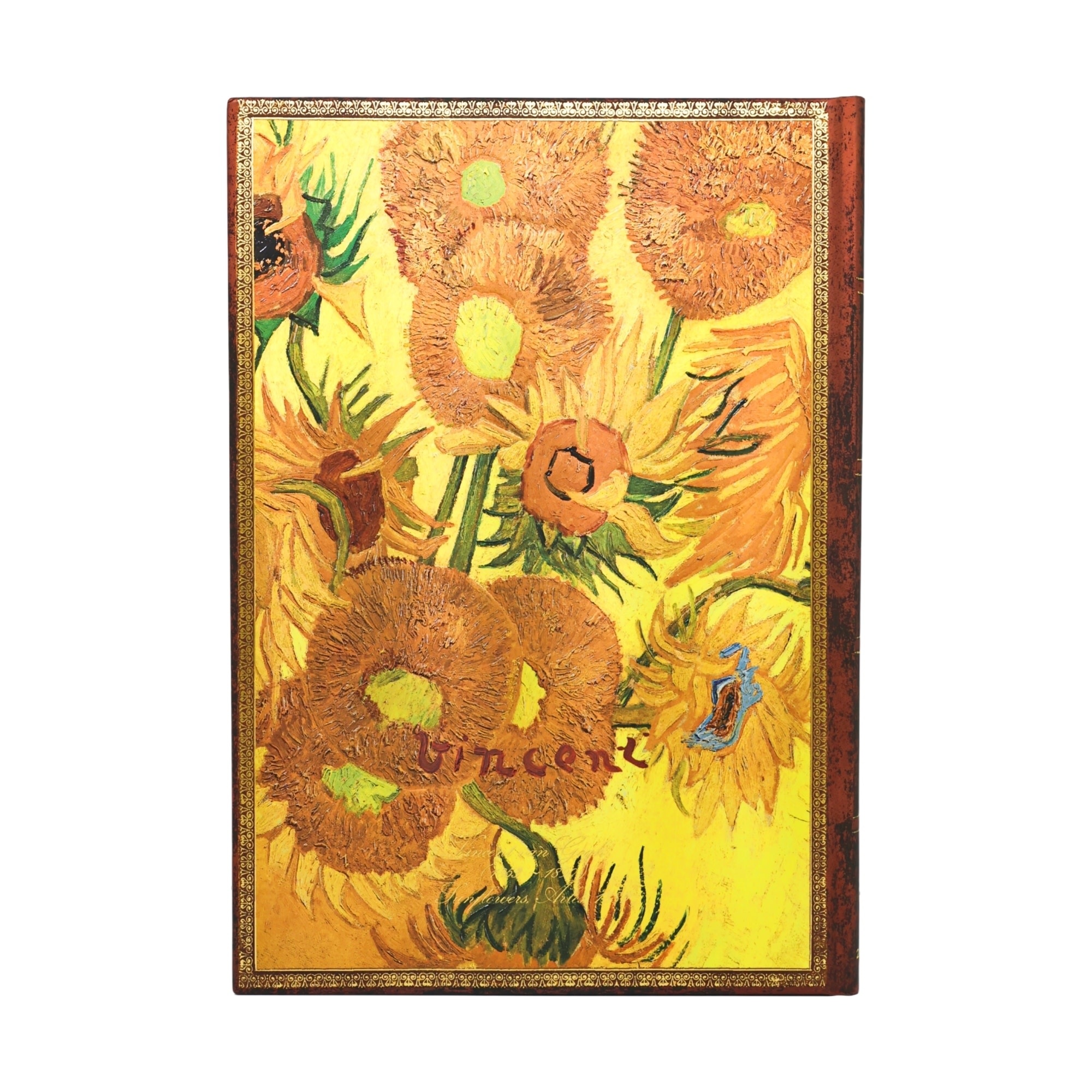 PAPERBLANKS Agenda semainier vertical Couverture rigide 2027 Van Gogh, Tournesols Grand