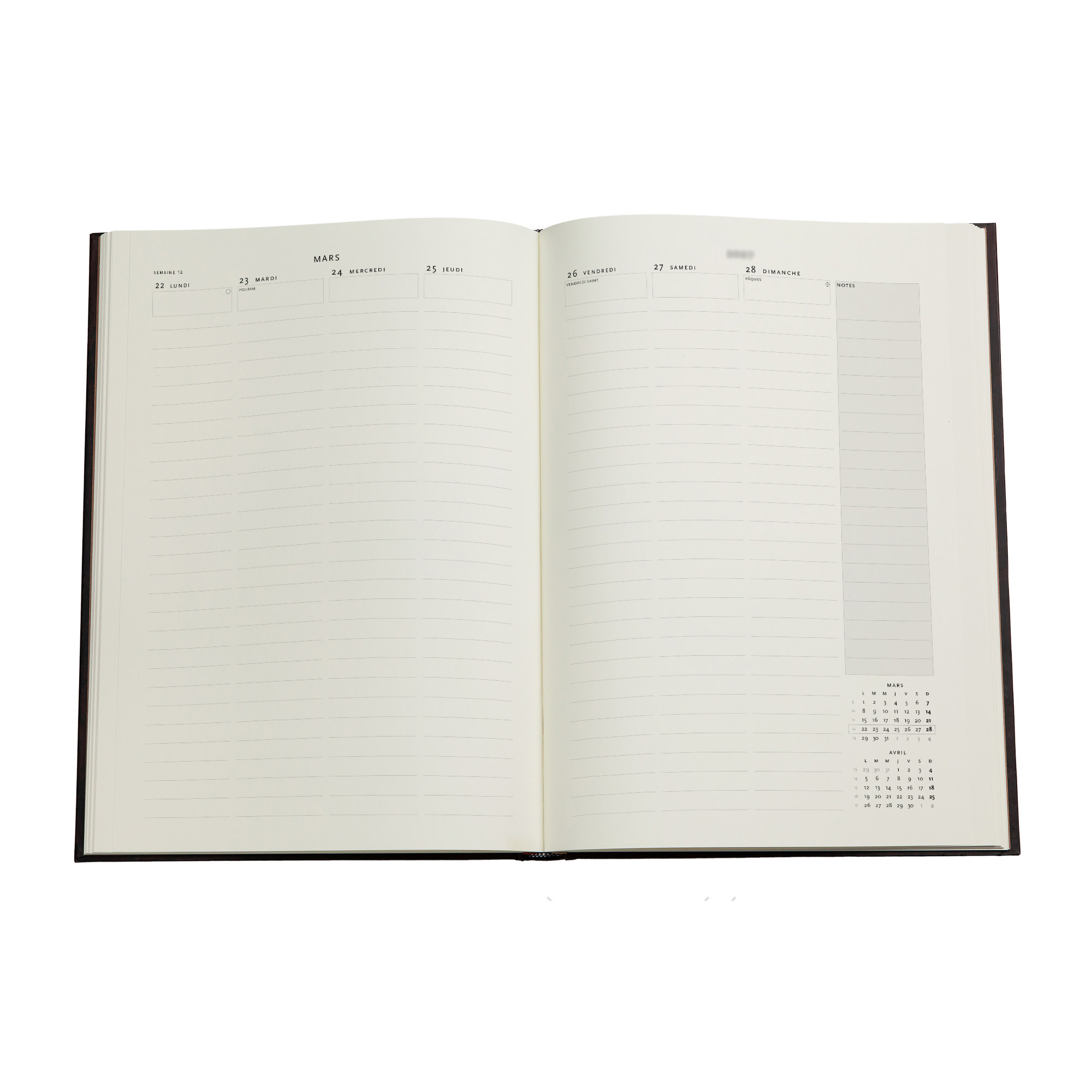 PAPERBLANKS Agenda semainier vertical Couverture rigide 2027 Van Gogh, Tournesols Grand