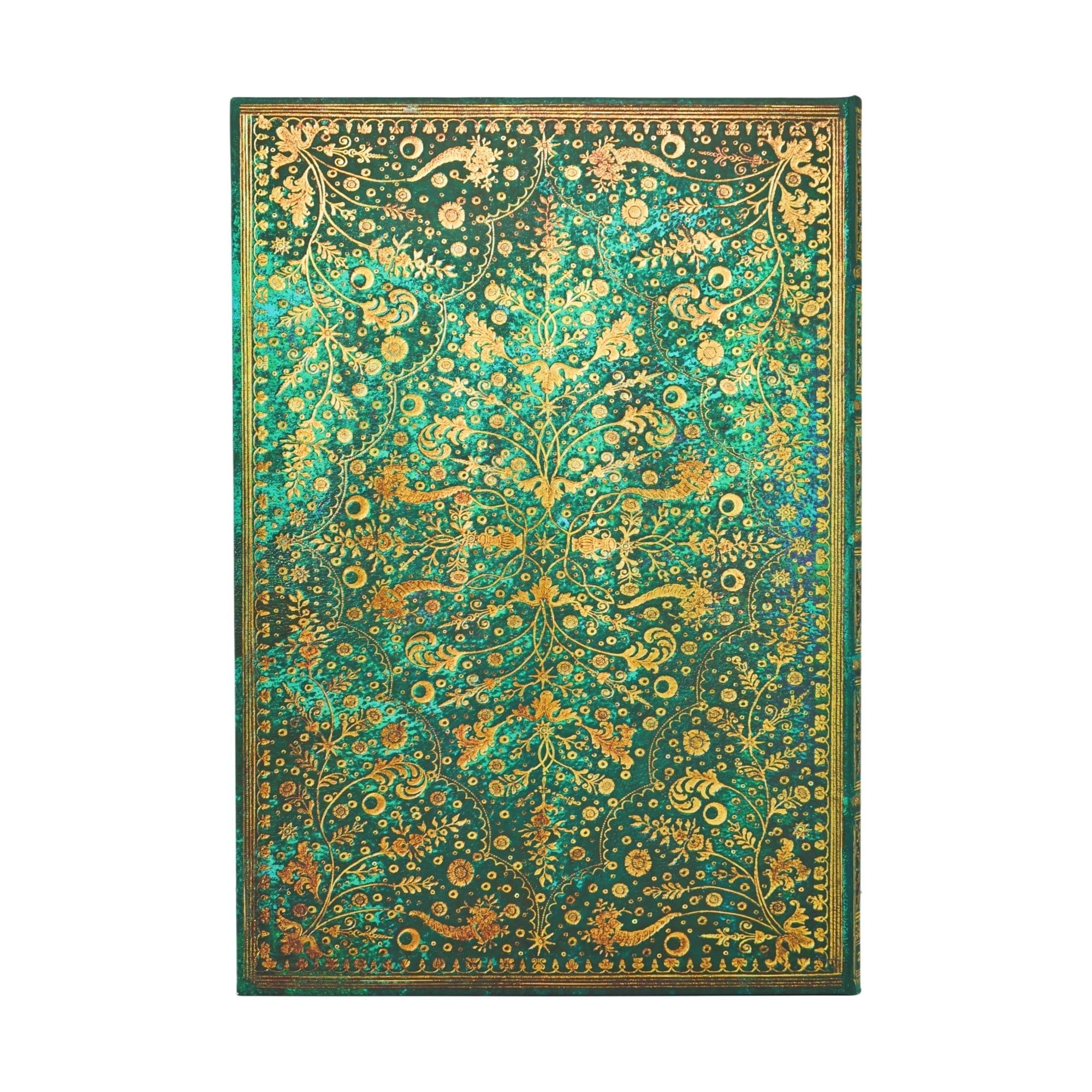 PAPERBLANKS Agenda semainier vertical Couverture rigide 2027 Fleur d’Émeraude Grand