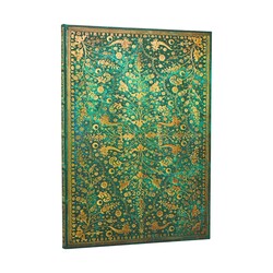 PAPERBLANKS Agenda semainier vertical Couverture rigide 2027 Fleur d’Émeraude Grand