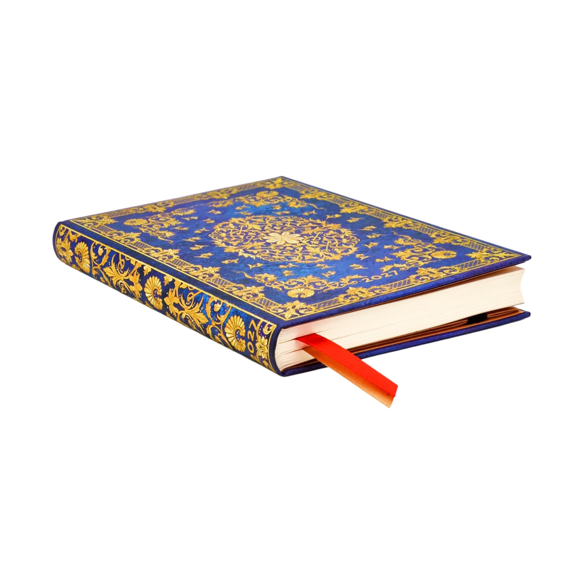 PAPERBLANKS Agenda semainier horizontal Couverture rigide 2027 Ciel de Soie Mini