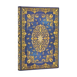 PAPERBLANKS Agenda semainier horizontal Couverture rigide 2027 Ciel de Soie Mini
