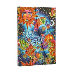 PAPERBLANKS Agenda semainier horizontal Couverture rigide 2027 Magie Céleste Mini