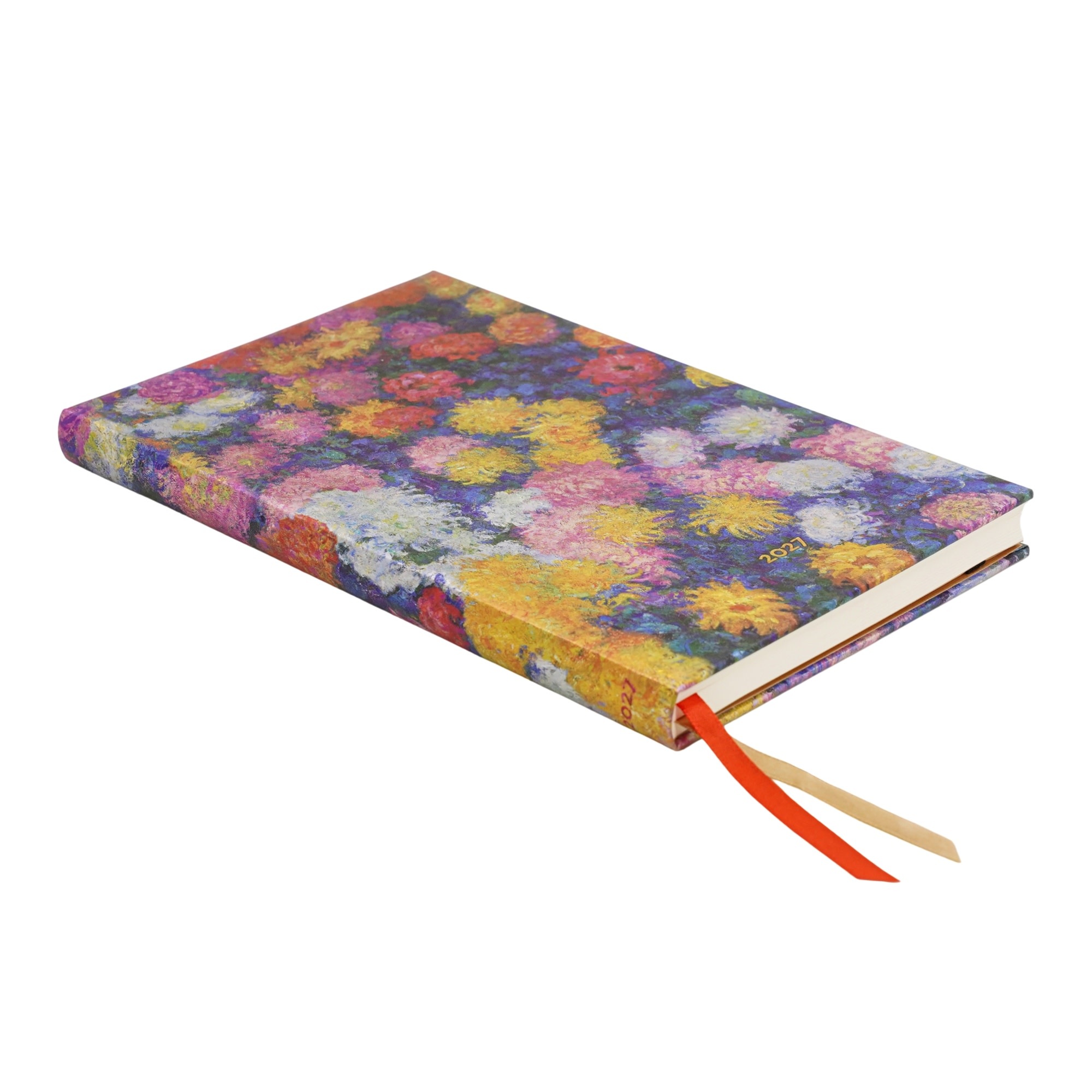 PAPERBLANKS Agenda semainier vertical Couverture rigide 2027 Les Chrysanthèmes de Monet Mini