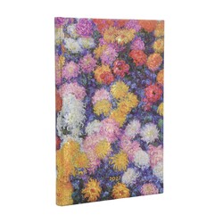 PAPERBLANKS Agenda semainier horizontal Couverture rigide 2027 Les Chrysanthèmes de Monet Mini