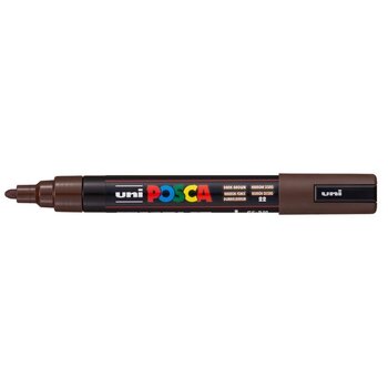 UNI-BALL Posca Marqueur pointe conique moyenne PC5M Marron Foncé