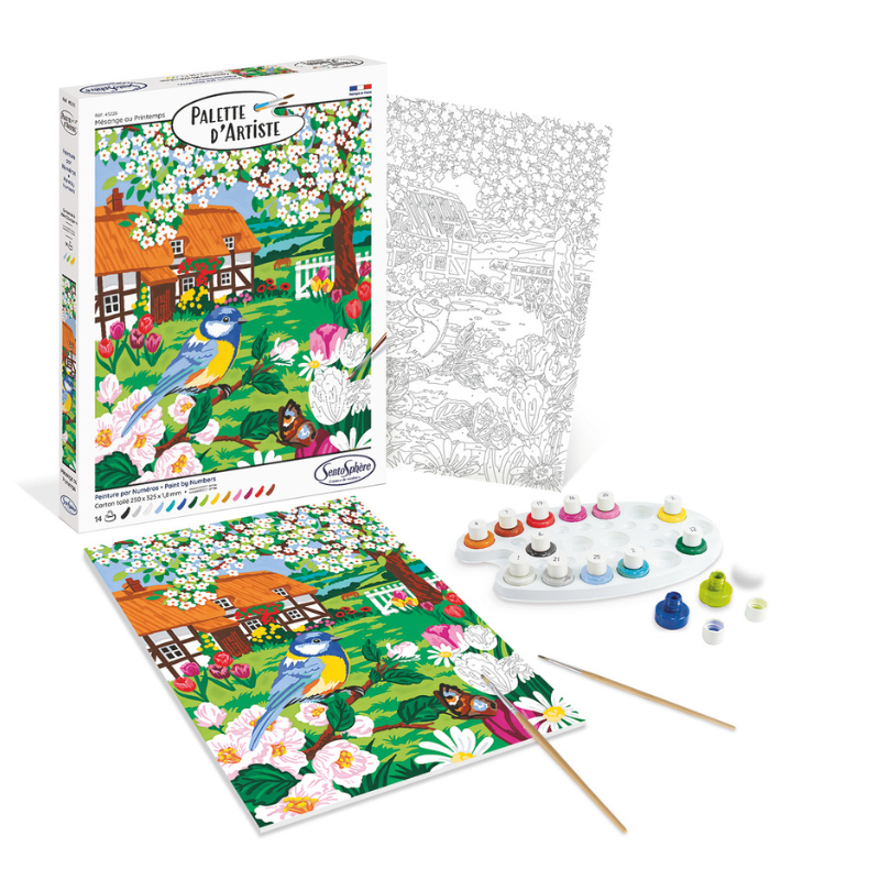SENTOSPHERE Palette D'Artiste Mésange au Printemps