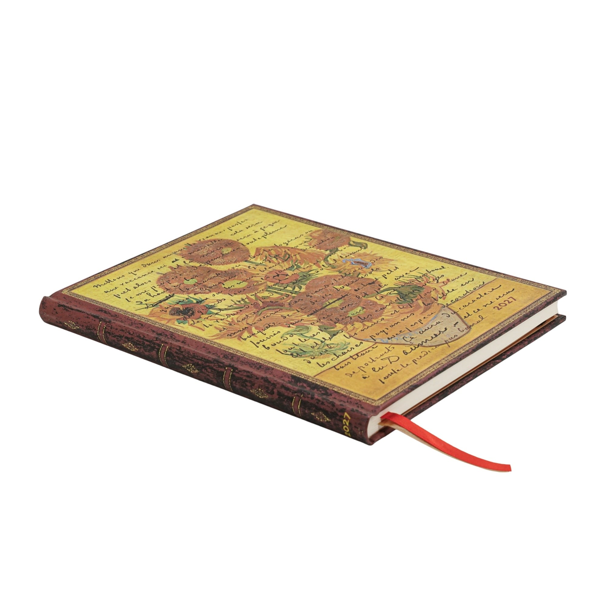 PAPERBLANKS Agenda semainier vertical Couverture rigide 2027 Van Gogh, Tournesols Ultra