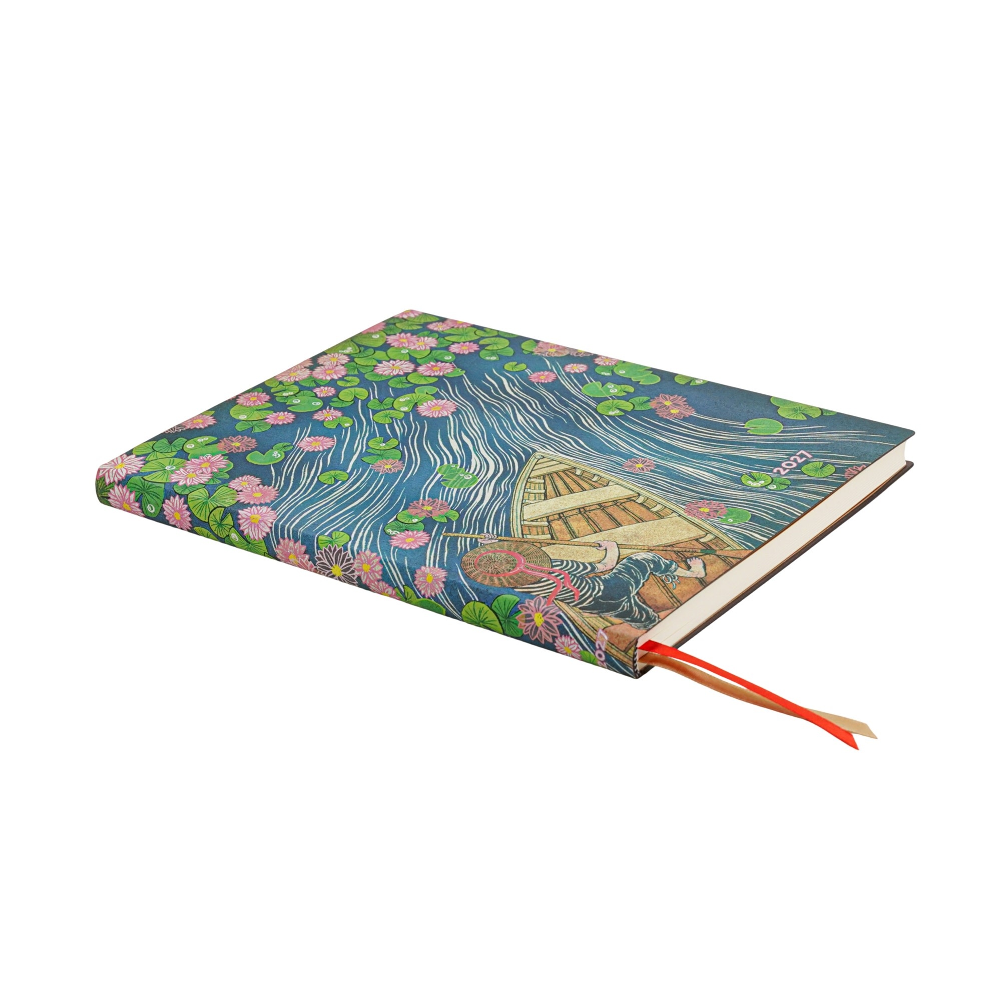 PAPERBLANKS Agenda semainier vertical Couverture souple 2027 Rivière aux Lotus Ultra