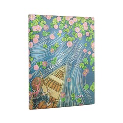 PAPERBLANKS Agenda semainier vertical Couverture souple 2027 Rivière aux Lotus Ultra