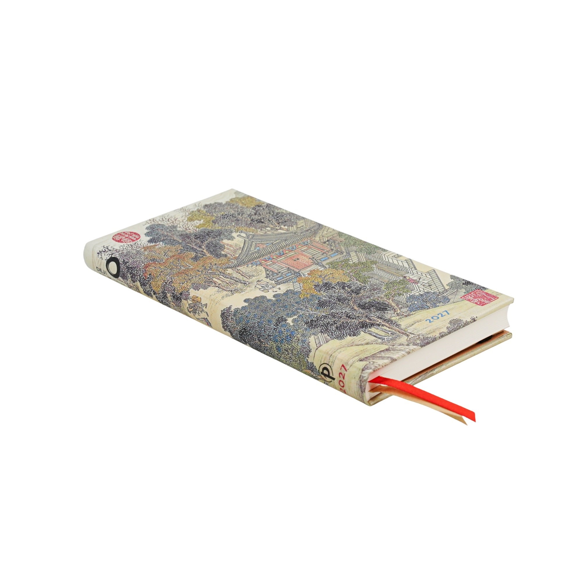 PAPERBLANKS Agenda semainier horizontal Couverture rigide 2027 L’Âge d’Or de la Prospérité Slim