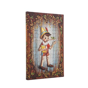 PAPERBLANKS Agenda semainier horizontal Couverture rigide 2027 Carlo Collodi, Pinocchio Maxi