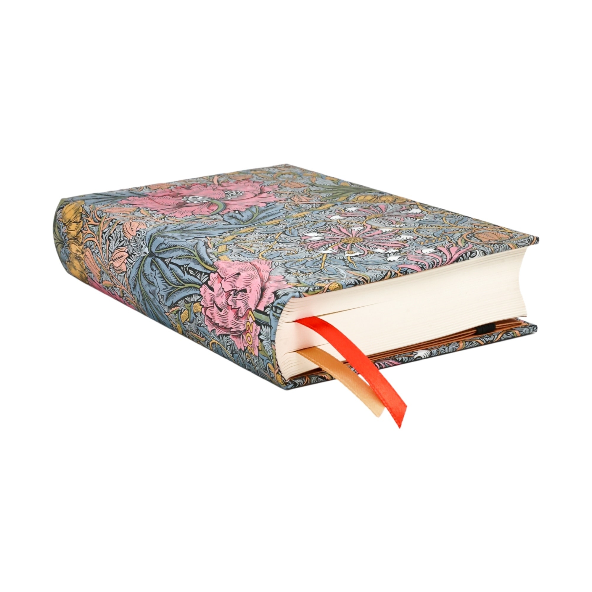 PAPERBLANKS Agenda semainier horizontal Couverture souple 2027 Morris Chèvrefeuille Rose Maxi