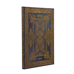 PAPERBLANKS Agenda semainier vertical Couverture rigide 2027 Luxe Bleu Maxi