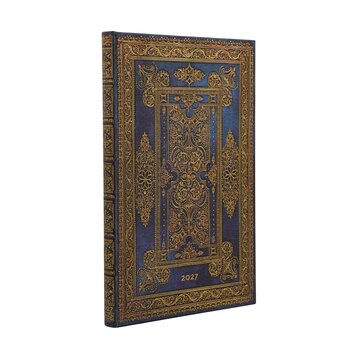 PAPERBLANKS Agenda semainier vertical Couverture rigide 2027 Luxe Bleu Maxi