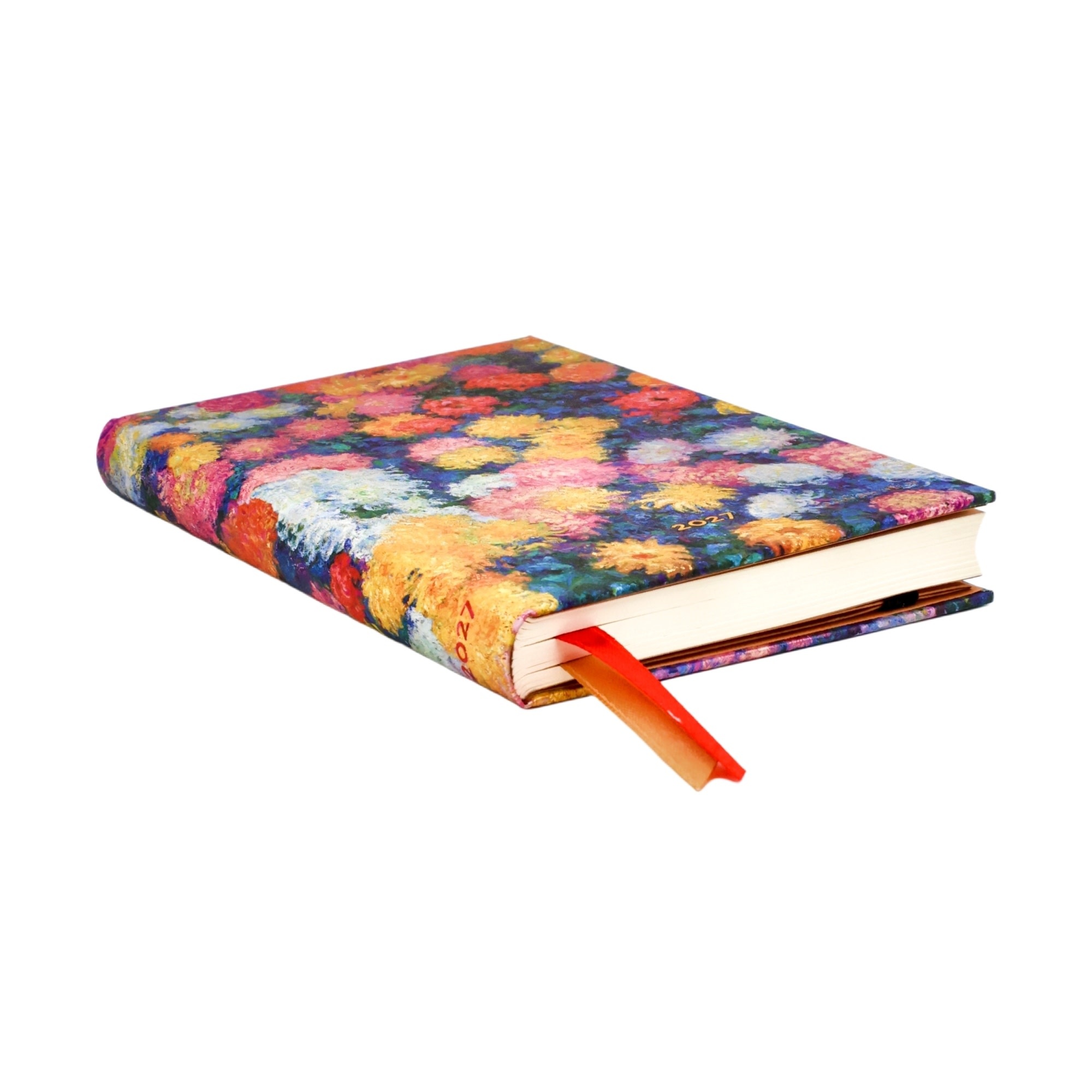 PAPERBLANKS Agenda semainier horizontal Couverture rigide 2027 Les Chrysanthèmes de Monet Maxi