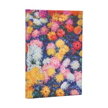 PAPERBLANKS Agenda semainier horizontal Couverture rigide 2027 Les Chrysanthèmes de Monet Maxi