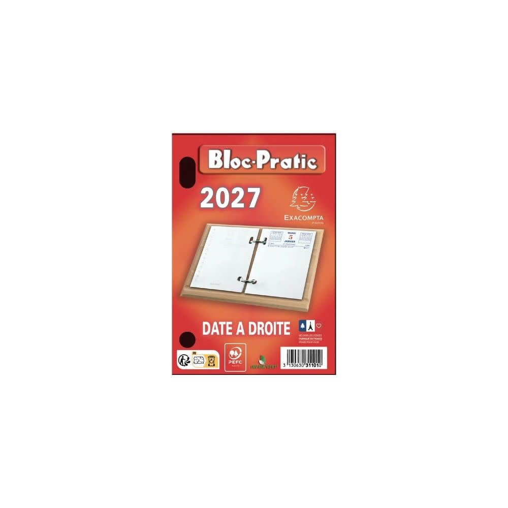 EXACOMPTA Bloc-Pratic 8,2X12 Date À Droite
