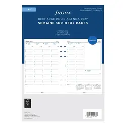 FILOFAX Recharge Agenda A5 2027 - 1 Semaine Sur 2 Pages Vertical - Français