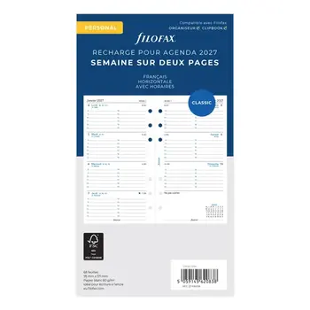 FILOFAX Recharge Agenda Personal 2027 - 1 Semaine Sur 2 Pages - Français