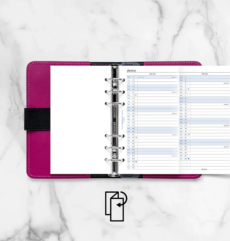 FILOFAX Recharge Agenda Personal 2027 - Planning Annuel Vertical - Français