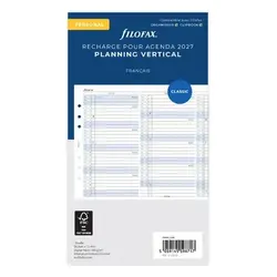 FILOFAX Recharge Agenda Personal 2027 - Planning Annuel Vertical - Français