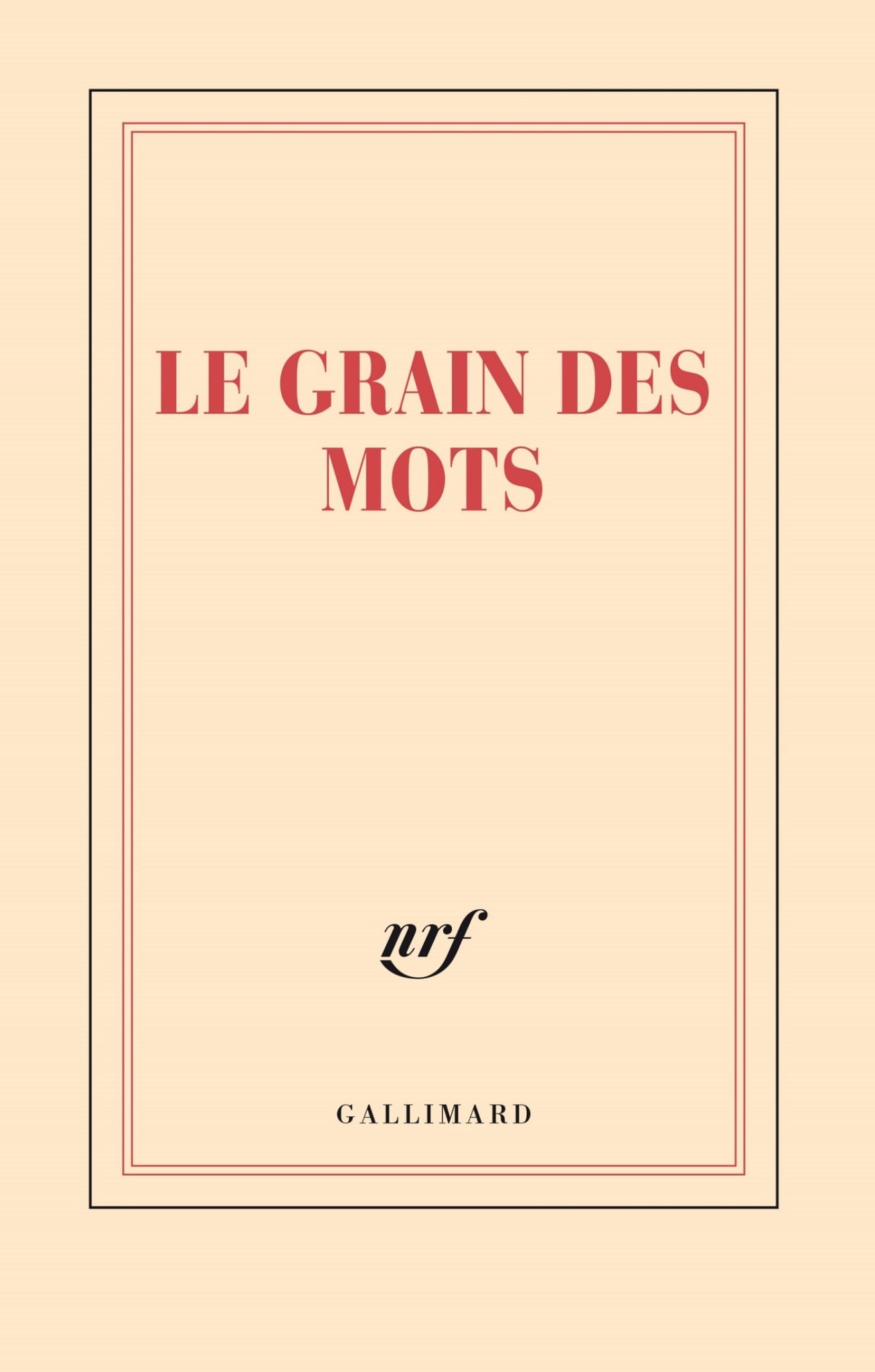 GALLIMARD Carnet - Le grain des mots