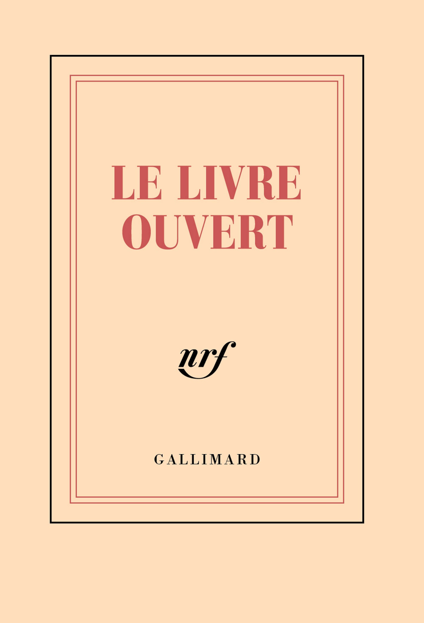 GALLIMARD Carnet poche - Le livre ouvert