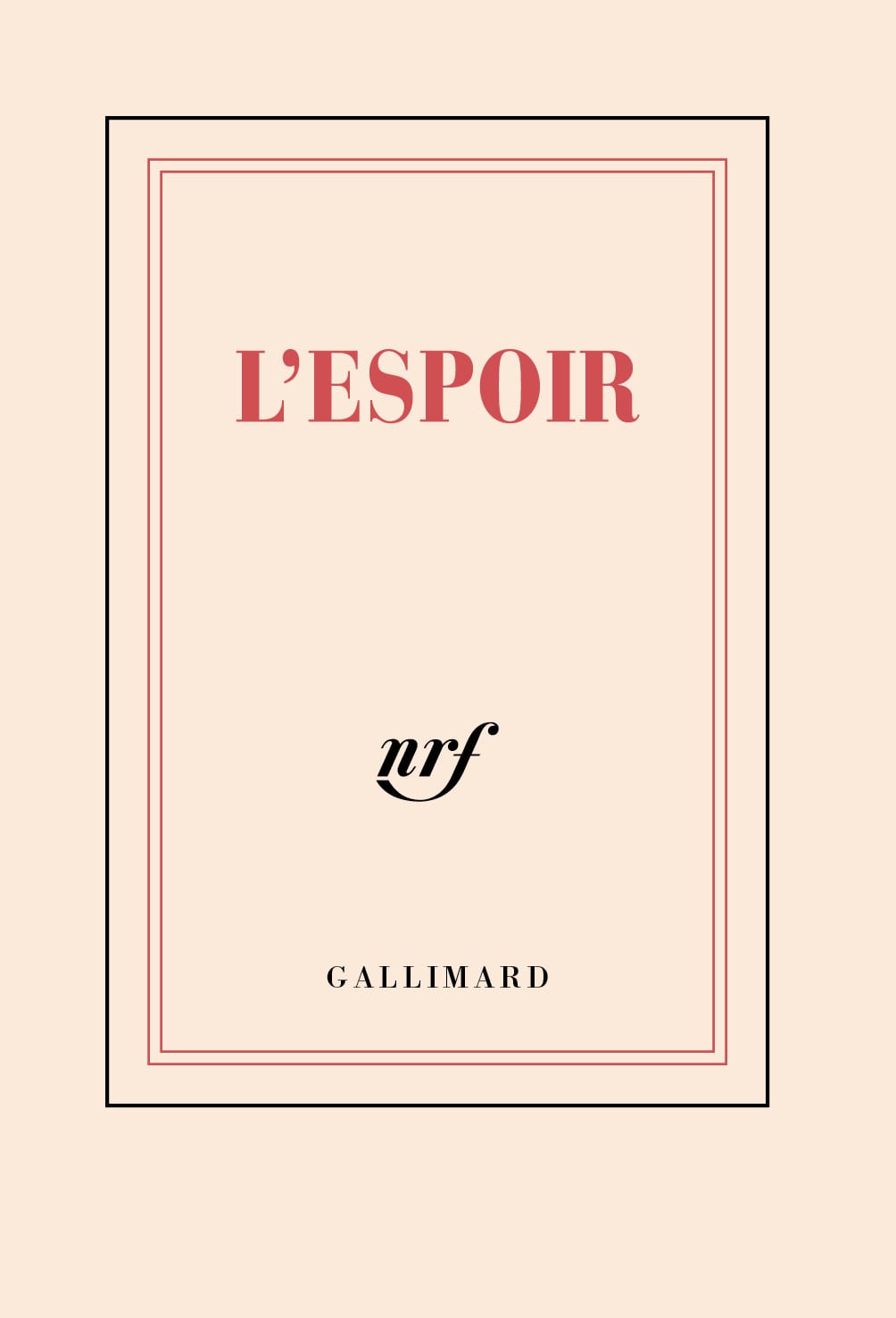 GALLIMARD Carnet poche - L'espoir