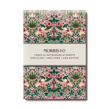 KIUB Set De 3 Carnets A6 Morris And Co. - Rose 10x15cm 60p
