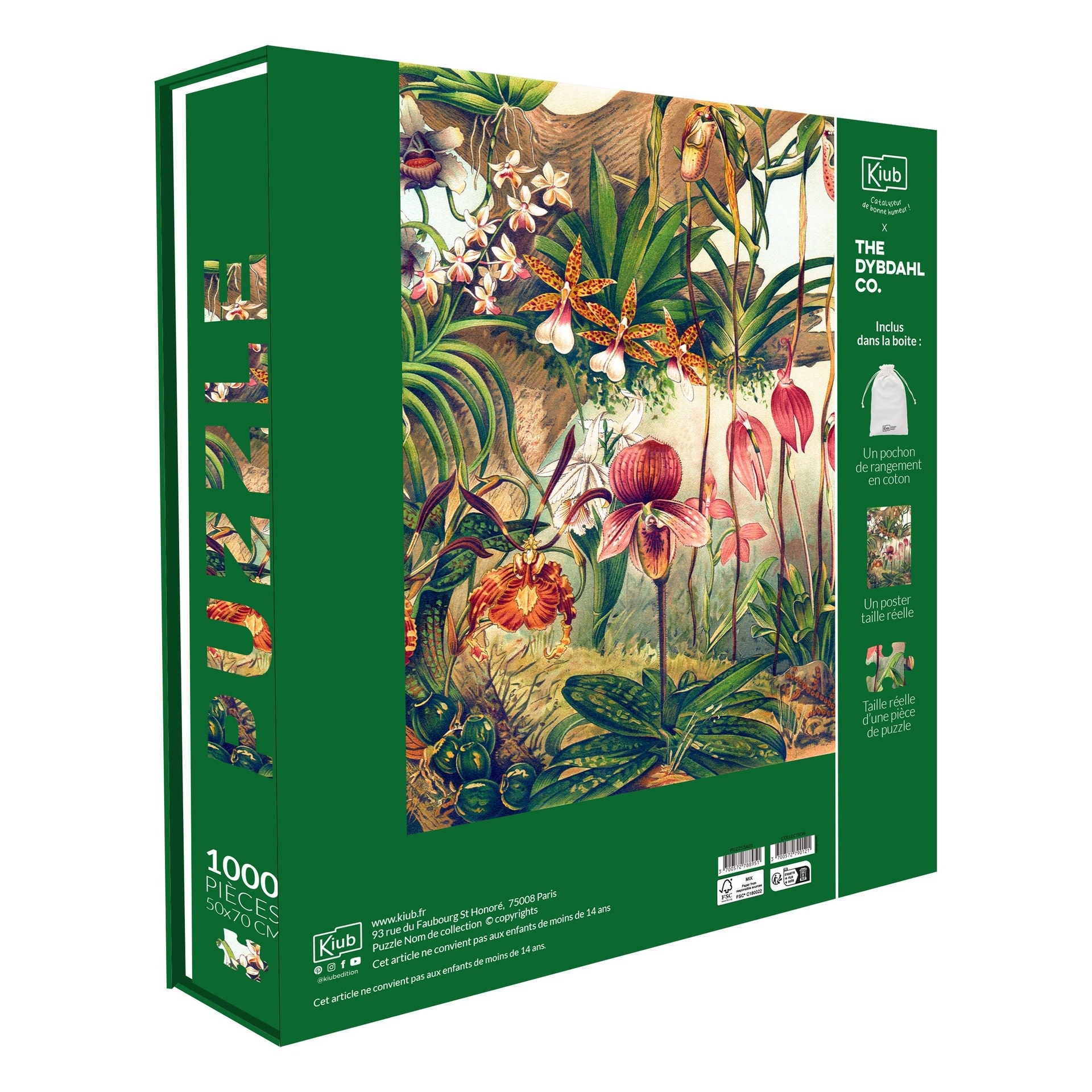 KIUB Puzzle 1000 Pcs + Pochon The Dybdahl V Foret Orchidee