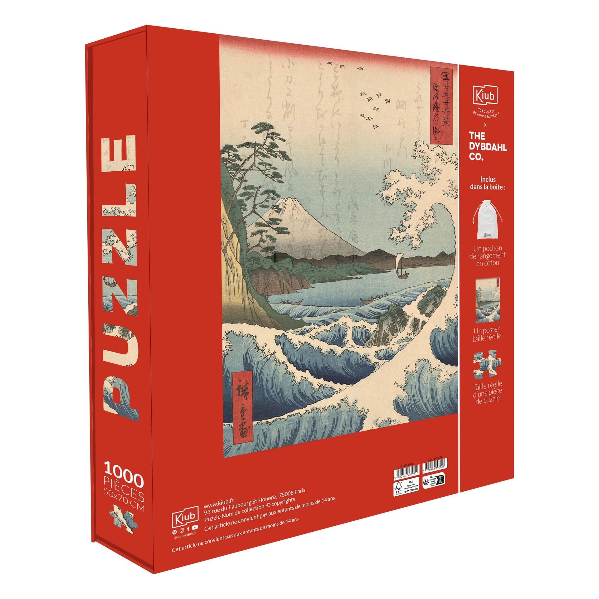 KIUB Puzzle 1000 Pcs + Pochon The Dybdahl V Vague Texte