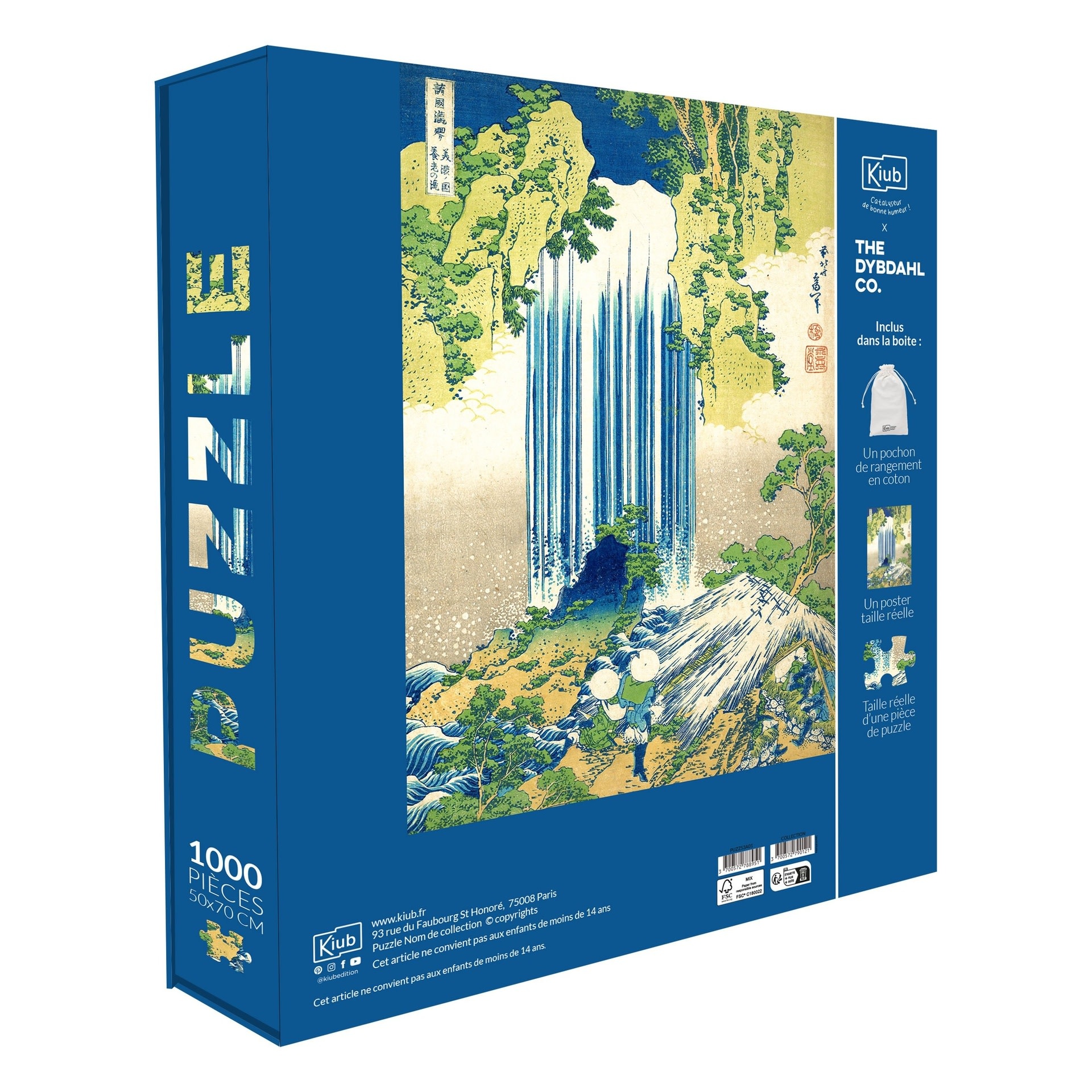 KIUB Puzzle 1000 Pcs + Pochon The Dybdahl V Cascade Japon