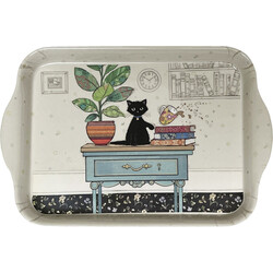 KIUB Plateau Melamine Pm Bug Art Chaton Bureau 21x14.5cm