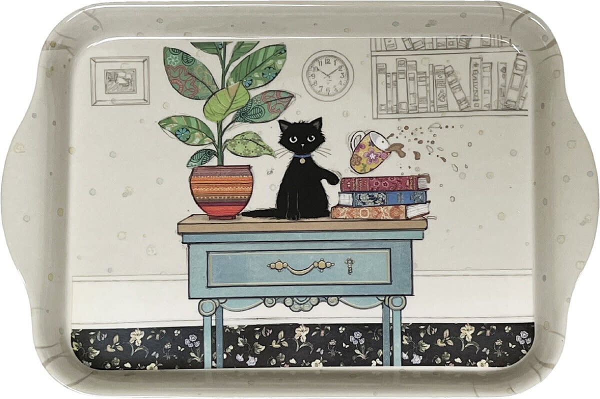 KIUB Plateau Melamine Pm Bug Art Chaton Bureau 21x14.5cm