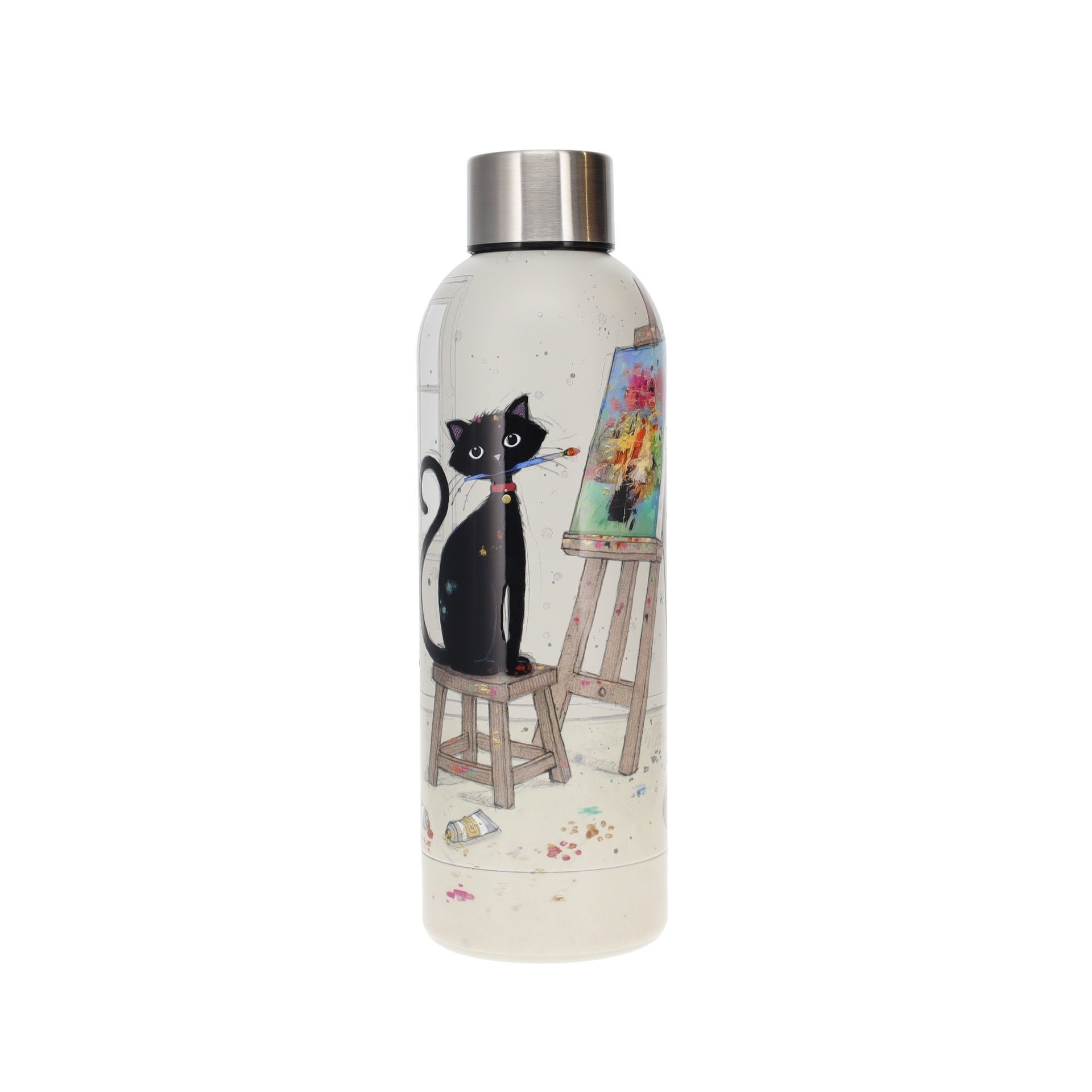KIUB Bouteille Isotherme 500Ml Bug Art Chat Peintre