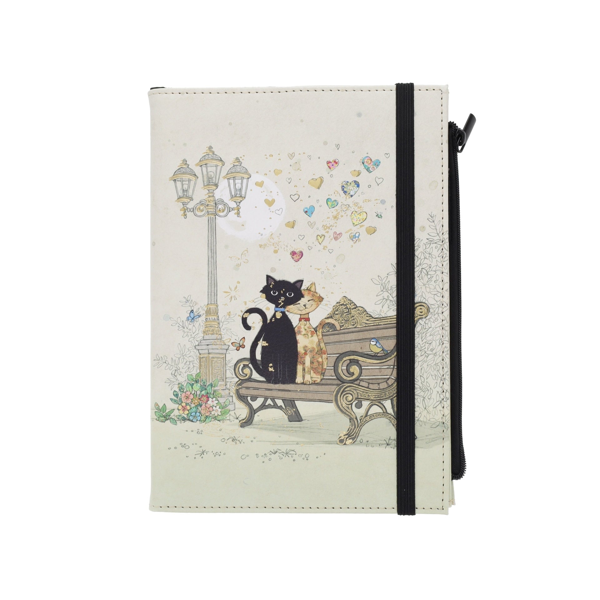 KIUB Nb Ligne A5 Pochette Pu Recycle Bug Art Couple De Chats 15.2x21.2x1.8cm
